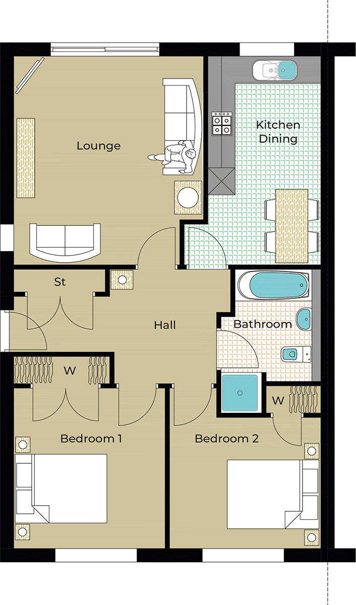 Dunblane Semi Floorplan